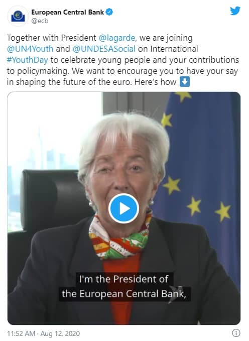 پیام رئیس بانک مرکزی اروپا به جوانان